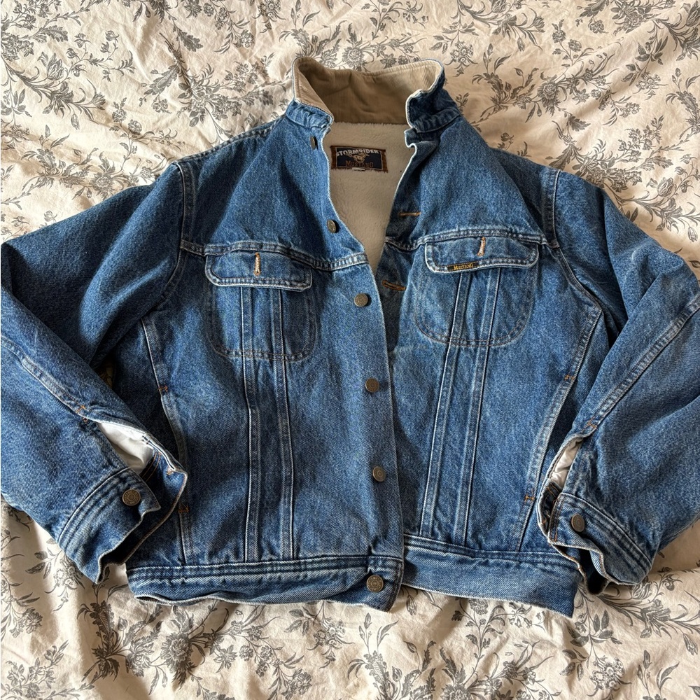 Vintage Mustang Storm Rider Sherpa-Lined Jean Jacket